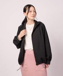ギャザー フーディ―シャツ