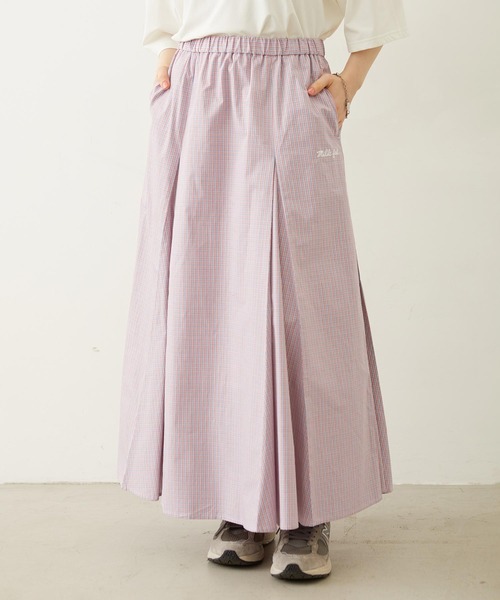 MILKFED.(ミルクフェド)の「PLAID PATTERN LONG SKIRT(スカート・レディース・レッド/グレー/ブルー・ONE SIZE)」の3枚目の写真