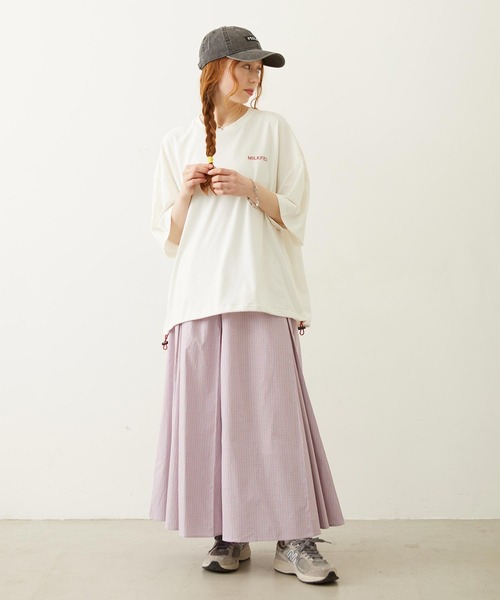 MILKFED.(ミルクフェド)の「PLAID PATTERN LONG SKIRT(スカート・レディース・レッド/グレー/ブルー・ONE SIZE)」の9枚目の写真