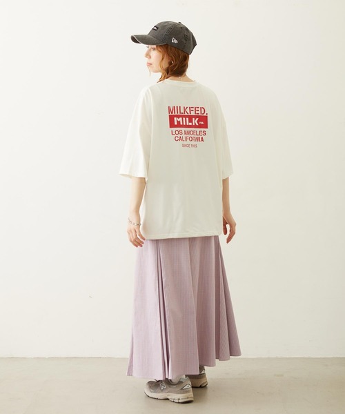 MILKFED.(ミルクフェド)の「PLAID PATTERN LONG SKIRT(スカート・レディース・レッド/グレー/ブルー・ONE SIZE)」の11枚目の写真