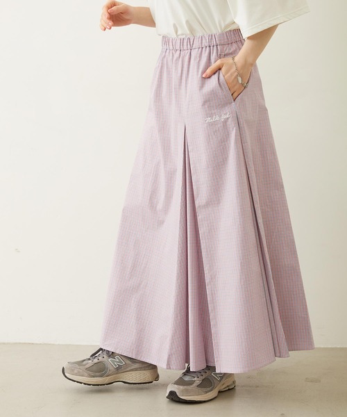 MILKFED.(ミルクフェド)の「PLAID PATTERN LONG SKIRT(スカート・レディース・レッド/グレー/ブルー・ONE SIZE)」の5枚目の写真