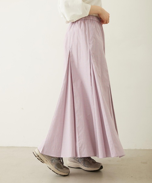 MILKFED.(ミルクフェド)の「PLAID PATTERN LONG SKIRT(スカート・レディース・レッド/グレー/ブルー・ONE SIZE)」の6枚目の写真