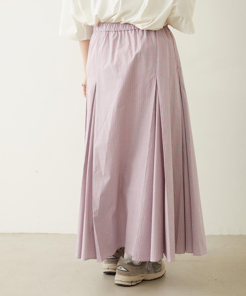 MILKFED.(ミルクフェド)の「PLAID PATTERN LONG SKIRT(スカート・レディース・レッド/グレー/ブルー・ONE SIZE)」の7枚目の写真