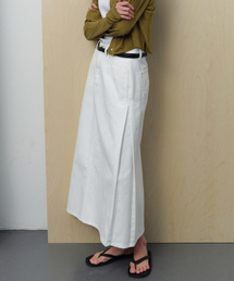 LEVAR（レバー）の「Trigger Pleated Denim Long Skirt - Off White（スカート）」
