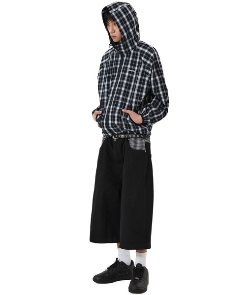 OY(オーワイ)の「『OY/オーワイ』CHECK MIX WIDE SHORTS /チェックミックスワイドショートパンツ(その他パンツ・メンズ・ブラック・L/M/S)」の9枚目の写真