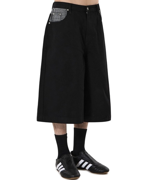 OY(オーワイ)の「『OY/オーワイ』CHECK MIX WIDE SHORTS /チェックミックスワイドショートパンツ(その他パンツ・メンズ・ブラック・L/M/S)」の3枚目の写真
