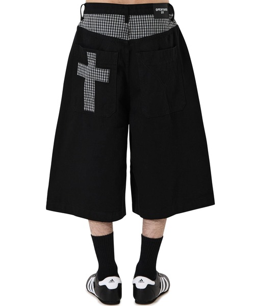 OY(オーワイ)の「『OY/オーワイ』CHECK MIX WIDE SHORTS /チェックミックスワイドショートパンツ(その他パンツ・メンズ・ブラック・L/M/S)」の4枚目の写真