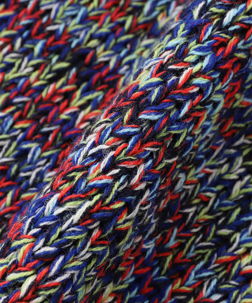 Coohem（コーヘン）の「COOHEM / コーヘン カラーミックス ビッグ天竺 プルオーバー（ニット/セーター・メンズ・ネイビー/レッド・MEDIUM/LARGE）」の4枚目の写真