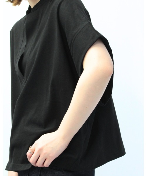 amini(アミニ)の「スタンドスキッパーカットソー(Tシャツ/カットソー・レディース・ブラック/グレイッシュベージュ/ホワイト/ミント・MEDIUM)」の13枚目の写真