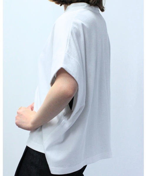 amini(アミニ)の「スタンドスキッパーカットソー(Tシャツ/カットソー・レディース・ブラック/グレイッシュベージュ/ホワイト/ミント・MEDIUM)」の21枚目の写真