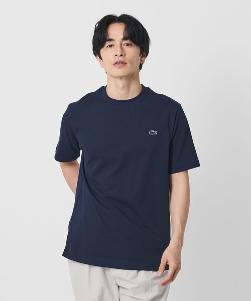 LACOSTE(ラコステ)の「<LACOSTE>アウトライン クロック クルーネック Tシャツ(Tシャツ/カットソー・メンズ・ブラック/ネイビー/ホワイト・L/M/XL/S)」の6枚目の写真