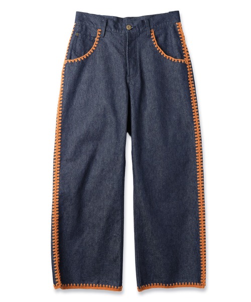 amok（アモク）の「HAND KNITTING DENIM PANTS（デニムパンツ・メンズ・インディゴブルー・L/M/S）」の7枚目の写真