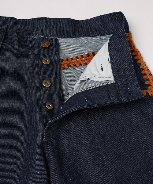 amok（アモク）の「HAND KNITTING DENIM PANTS（デニムパンツ・メンズ・インディゴブルー・L/M/S）」の9枚目の写真