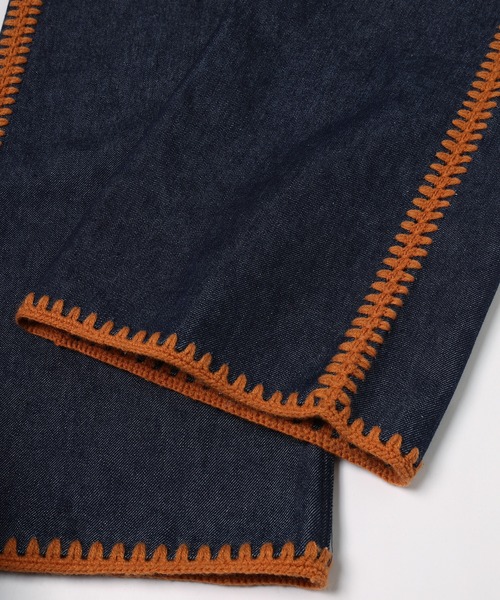 amok（アモク）の「HAND KNITTING DENIM PANTS（デニムパンツ・メンズ・インディゴブルー・L/M/S）」の4枚目の写真