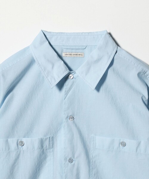UNITED ARROWS（ユナイテッドアローズ）の「フェザーポプリン オーバーシャツ（シャツ/ブラウス・メンズ・ブラック/ライトブルー・XL/S/L/M）」の9枚目の写真