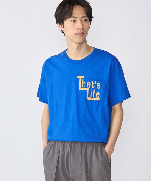 SHIPS(シップス)の「【WEB限定/SHIPS別注】THE DAY ON THE BEACH: THATS SURF LIFE ポケット Tシャツ(Tシャツ/カットソー・メンズ・オリーブ/レッド/ブルー・LARGE/MEDIUM/SMALL)」の1枚目の写真
