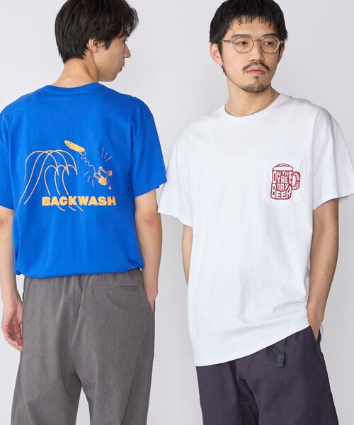 SHIPS(シップス)の「【WEB限定/SHIPS別注】THE DAY ON THE BEACH: THATS SURF LIFE ポケット Tシャツ(Tシャツ/カットソー・メンズ・オリーブ/レッド/ブルー・LARGE/MEDIUM/SMALL)」の5枚目の写真