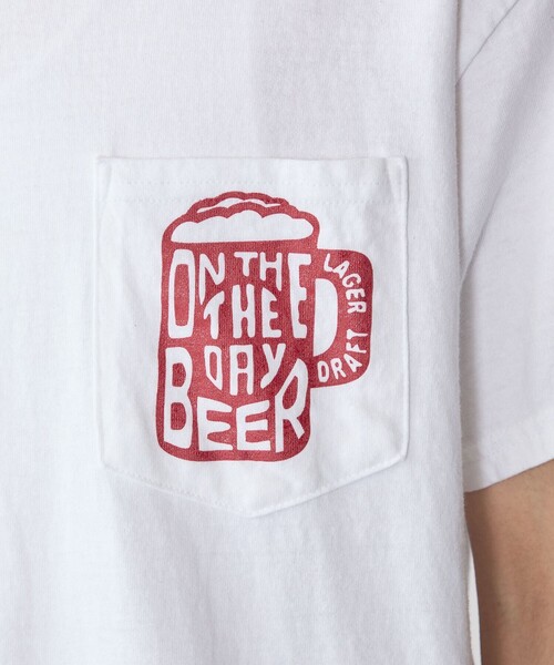 SHIPS(シップス)の「【WEB限定/SHIPS別注】THE DAY ON THE BEACH: THATS SURF LIFE ポケット Tシャツ(Tシャツ/カットソー・メンズ・オリーブ/レッド/ブルー・LARGE/MEDIUM/SMALL)」の10枚目の写真
