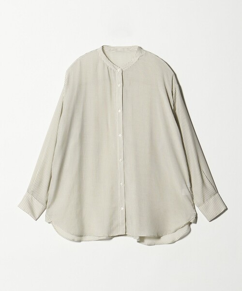 A DAY IN THE LIFE UNITED ARROWS(アデイインザライフユナイテッドアローズ)の「シアーストライプ バンドカラーシャツ <A DAY IN THE LIFE>(シャツ/ブラウス・レディース・オリーブ/グレー系/コバルトブルー・FREE)」の13枚目の写真