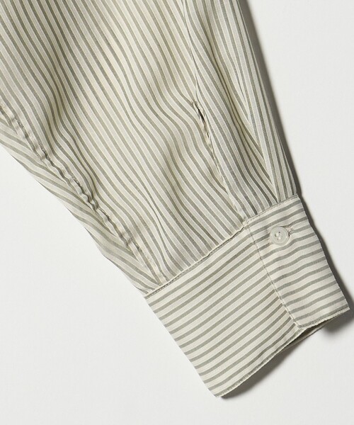 A DAY IN THE LIFE UNITED ARROWS(アデイインザライフユナイテッドアローズ)の「シアーストライプ バンドカラーシャツ <A DAY IN THE LIFE>(シャツ/ブラウス・レディース・オリーブ/グレー系/コバルトブルー・FREE)」の16枚目の写真