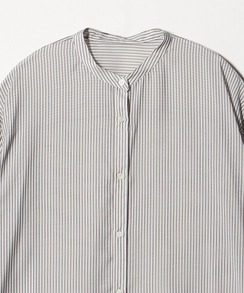 A DAY IN THE LIFE UNITED ARROWS(アデイインザライフユナイテッドアローズ)の「シアーストライプ バンドカラーシャツ <A DAY IN THE LIFE>(シャツ/ブラウス・レディース・オリーブ/グレー系/コバルトブルー・FREE)」の20枚目の写真