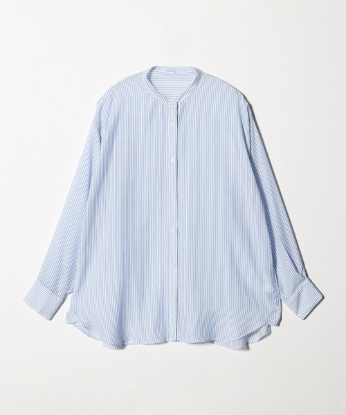 A DAY IN THE LIFE UNITED ARROWS(アデイインザライフユナイテッドアローズ)の「シアーストライプ バンドカラーシャツ <A DAY IN THE LIFE>(シャツ/ブラウス・レディース・オリーブ/グレー系/コバルトブルー・FREE)」の22枚目の写真