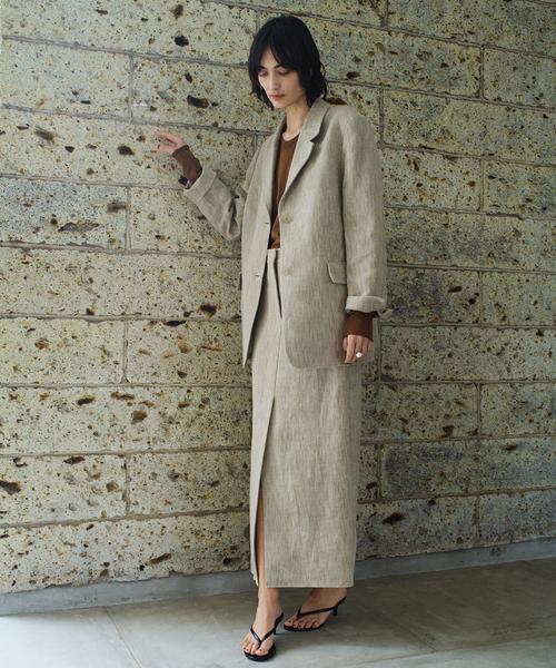 plage（プラージュ）の「R’IAM KNIT LONG TEE（ニット/セーター・レディース・ブラウン/ホワイト/ダークグリーン・FREE）」の5枚目の写真