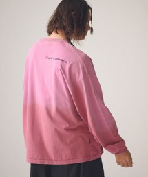 ADAMPATEK/gallagher aging embroidered long-sleeved T/刺繍入りエイジング加工ロングスリーブT
