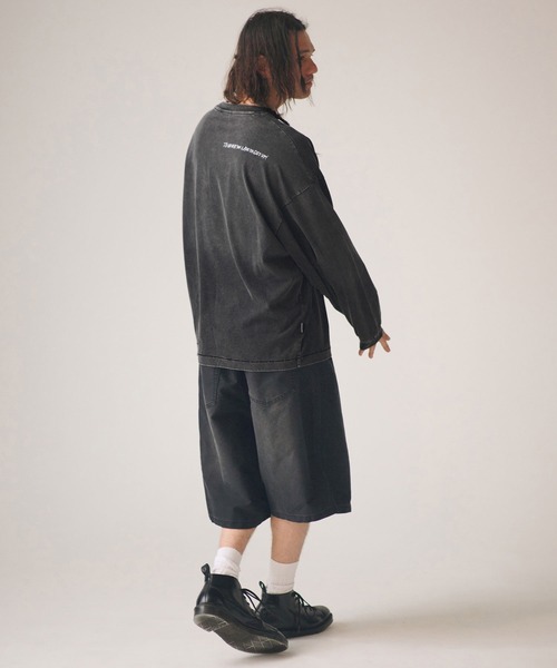 ADAM PATEK(アダムパテック)の「ADAMPATEK/gallagher aging embroidered long-sleeved T/刺繍入りエイジング加工ロングスリーブT(Tシャツ/カットソー・メンズ・ブラック/ホワイト/グリーン/ピンク・1/2)」の5枚目の写真