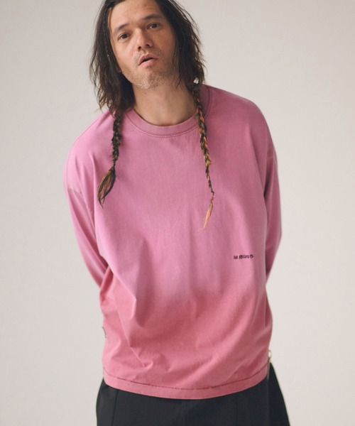 ADAM PATEK(アダムパテック)の「ADAMPATEK/gallagher aging embroidered long-sleeved T/刺繍入りエイジング加工ロングスリーブT(Tシャツ/カットソー・メンズ・ブラック/ホワイト/グリーン/ピンク・1/2)」の11枚目の写真