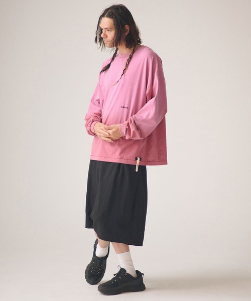 ADAM PATEK(アダムパテック)の「ADAMPATEK/gallagher aging embroidered long-sleeved T/刺繍入りエイジング加工ロングスリーブT(Tシャツ/カットソー・メンズ・ブラック/ホワイト/グリーン/ピンク・1/2)」の13枚目の写真