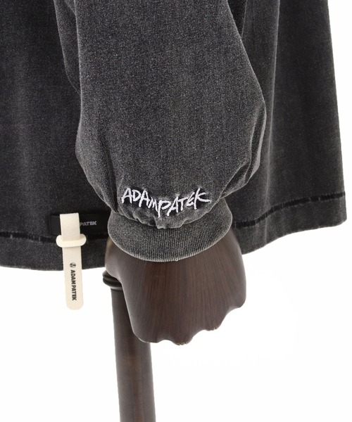 ADAM PATEK(アダムパテック)の「ADAMPATEK/gallagher aging embroidered long-sleeved T/刺繍入りエイジング加工ロングスリーブT(Tシャツ/カットソー・メンズ・ブラック/ホワイト/グリーン/ピンク・1/2)」の16枚目の写真