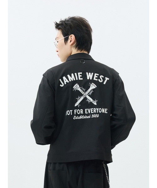 JAMIE WEST(ジェイミーウエスト)の「メタルカラーポイントワークジャケット (ブラック)(その他アウター・レディース・その他・MEDIUM/LARGE/X-LARGE)」の2枚目の写真