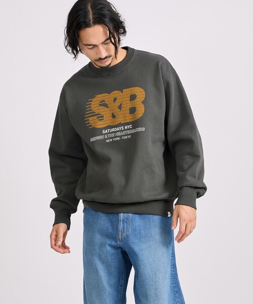 Saturdays NYC(サタデーズ ニューヨークシティ )の「BEDWIN & THE HEARTBREAKERS x Saturdays NYC Ex.PRINTED SWEAT "BEAN TOWN"(スウェット・メンズ・チャコールグレー・L/M/XL)」の3枚目の写真