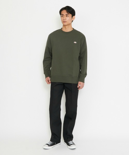 Dickies(ディッキーズ)の「Dickies/ディッキーズ ワッペンクルーネック スウェット/ブランドロゴTシャツ/長袖(スウェット・メンズ・ネイビー/オリーブ/ブラック/ヘザーグレー・MEDIUM/LARGE/X-LARGE/3L)」の6枚目の写真