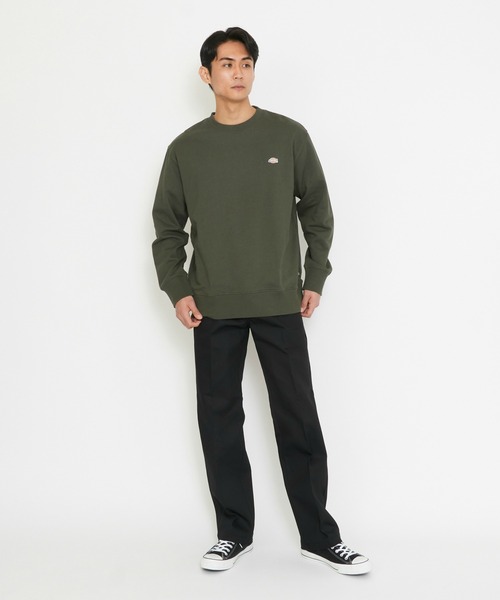 Dickies(ディッキーズ)の「Dickies/ディッキーズ ワッペンクルーネック スウェット/ブランドロゴTシャツ/長袖(スウェット・メンズ・ネイビー/オリーブ/ブラック/ヘザーグレー・MEDIUM/LARGE/X-LARGE/3L)」の13枚目の写真