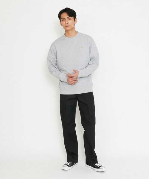 Dickies(ディッキーズ)の「Dickies/ディッキーズ ワッペンクルーネック スウェット/ブランドロゴTシャツ/長袖(スウェット・メンズ・ネイビー/オリーブ/ブラック/ヘザーグレー・MEDIUM/LARGE/X-LARGE/3L)」の5枚目の写真