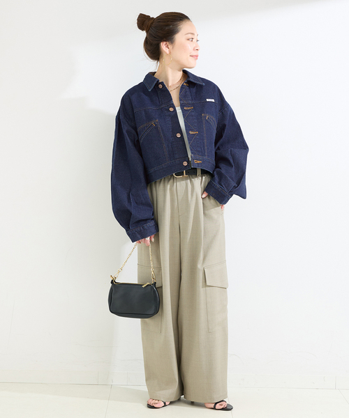 Wrangler（ラングラー）の「【WEB＋一部店舗限定】Wrangler / ラングラー OVERSIZE BOYS JACKET OneWash（デニムジャケット・レディース・ネイビー・MEDIUM）」の8枚目の写真