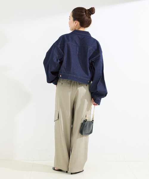 Wrangler（ラングラー）の「【WEB＋一部店舗限定】Wrangler / ラングラー OVERSIZE BOYS JACKET OneWash（デニムジャケット・レディース・ネイビー・MEDIUM）」の6枚目の写真