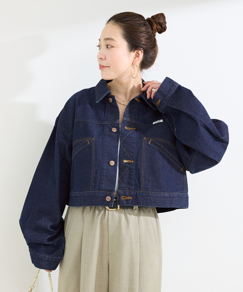 Wrangler（ラングラー）の「【WEB＋一部店舗限定】Wrangler / ラングラー OVERSIZE BOYS JACKET OneWash（デニムジャケット・レディース・ネイビー・MEDIUM）」の5枚目の写真