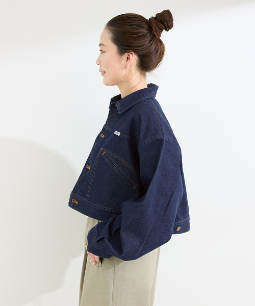 Wrangler（ラングラー）の「【WEB＋一部店舗限定】Wrangler / ラングラー OVERSIZE BOYS JACKET OneWash（デニムジャケット・レディース・ネイビー・MEDIUM）」の3枚目の写真