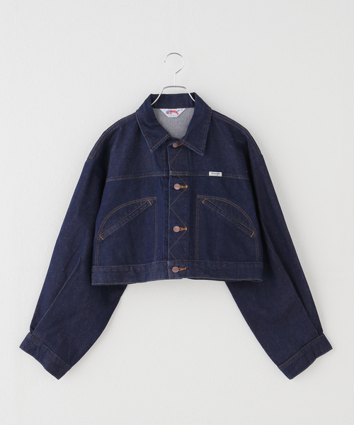 Wrangler（ラングラー）の「【WEB＋一部店舗限定】Wrangler / ラングラー OVERSIZE BOYS JACKET OneWash（デニムジャケット・レディース・ネイビー・MEDIUM）」の22枚目の写真