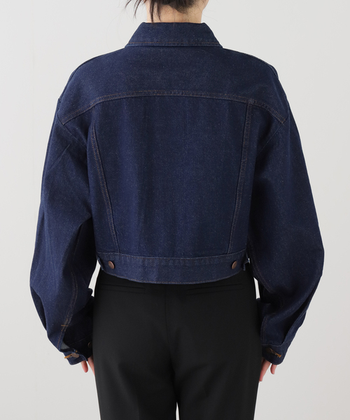 Wrangler（ラングラー）の「【WEB＋一部店舗限定】Wrangler / ラングラー OVERSIZE BOYS JACKET OneWash（デニムジャケット・レディース・ネイビー・MEDIUM）」の9枚目の写真