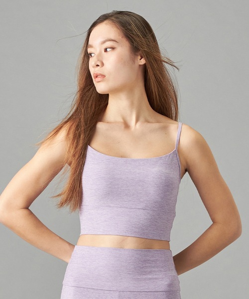 Chacott(チャコット)の「PeachMokuブラトップ(タンクトップ・レディース・ライラック/杢グレー・M)」の2枚目の写真