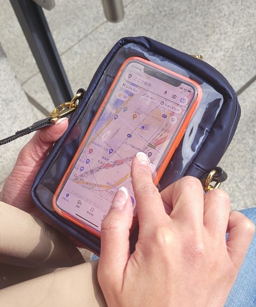 DEVICE(デバイス)の「EMILYSSA レザープレート SW CROSSBODY BAG 日本製 メードインジャパン Made in japan(ショルダーバッグ・レディース・ブラック/ネイビー・FREE)」の18枚目の写真
