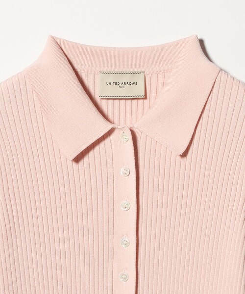 UNITED ARROWS(ユナイテッドアローズ)の「リブ ポロニット カーディガン ‐ウォッシャブル‐(カーディガン/ボレロ・レディース・ブラック/ライトピンク/ダークブラウン・FREE)」の11枚目の写真