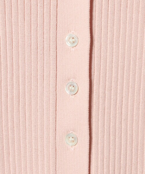 UNITED ARROWS(ユナイテッドアローズ)の「リブ ポロニット カーディガン ‐ウォッシャブル‐(カーディガン/ボレロ・レディース・ブラック/ライトピンク/ダークブラウン・FREE)」の10枚目の写真