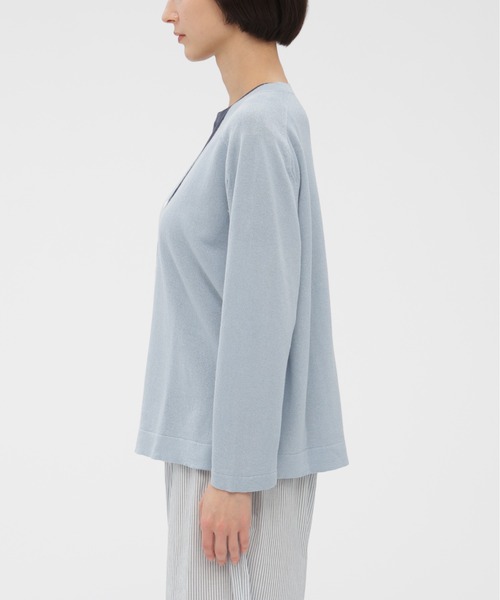MARGARET HOWELL（マーガレットハウエル）の「PAPER COTTON（カーディガン/ボレロ・レディース・ブルー/グレー・FREE）」の8枚目の写真