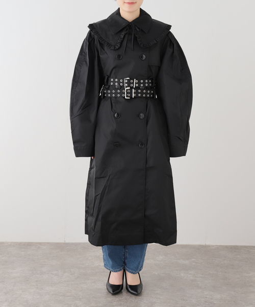 Ganni コート GANNI / ガニー Duchesse Nylon Trenchcoat（トレンチコート）｜GANNI