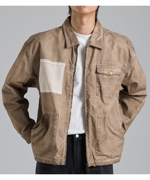 BUTTON SEOUL（ボタンソウル）の「ヴィンテージピグメントウォッシングジャケット（ライトベージュ）（ブルゾン・メンズ・その他・M/L/XL）」の6枚目の写真